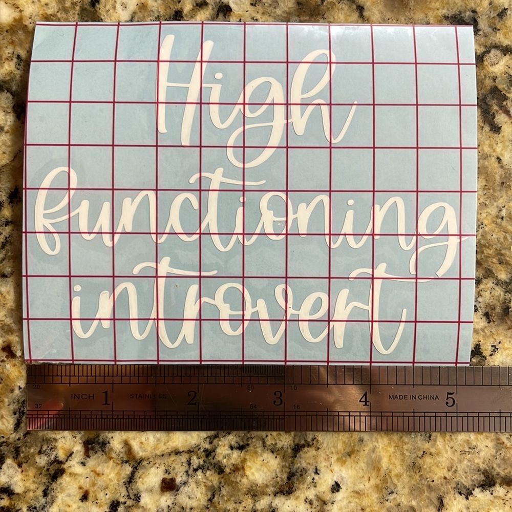 High Functioning Introvert Car Decal - Picture 4 of 10